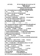 Đề thi tuyển sinh vào Lớp 10 môn Lịch sử - Năm học 2016-2017